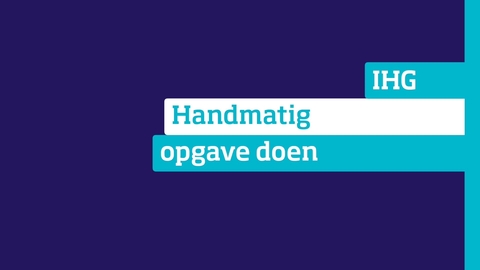 Handmatige opgave internationale handel in goederen