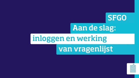 inloggen en werking van vragenlijst - Aan de slag 