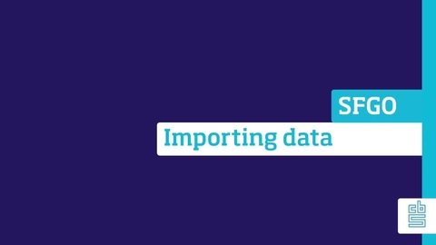 Importing data SFGO