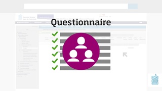 logging in and setup of the questionnaire