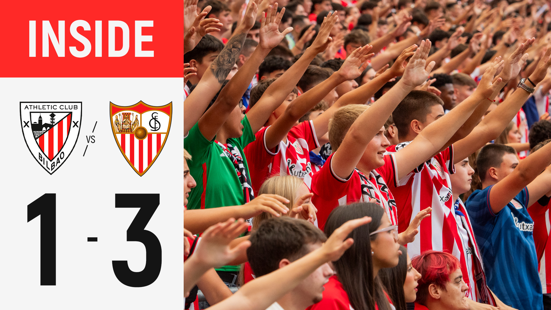 Imagen de portada del video INSIDE I Athletic Club 1-3 Sevilla FC I LaLiga 2026/27 J2