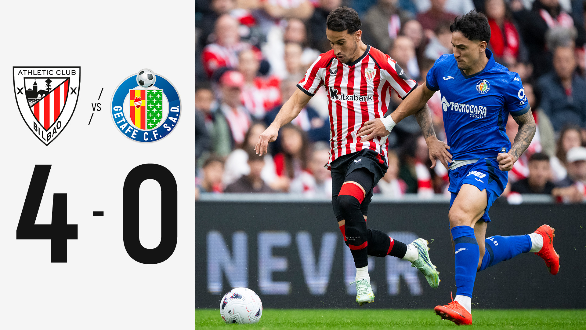 Partido completo. Athletic Club 4-0 Getafe CF | J10 LaLiga 26/27