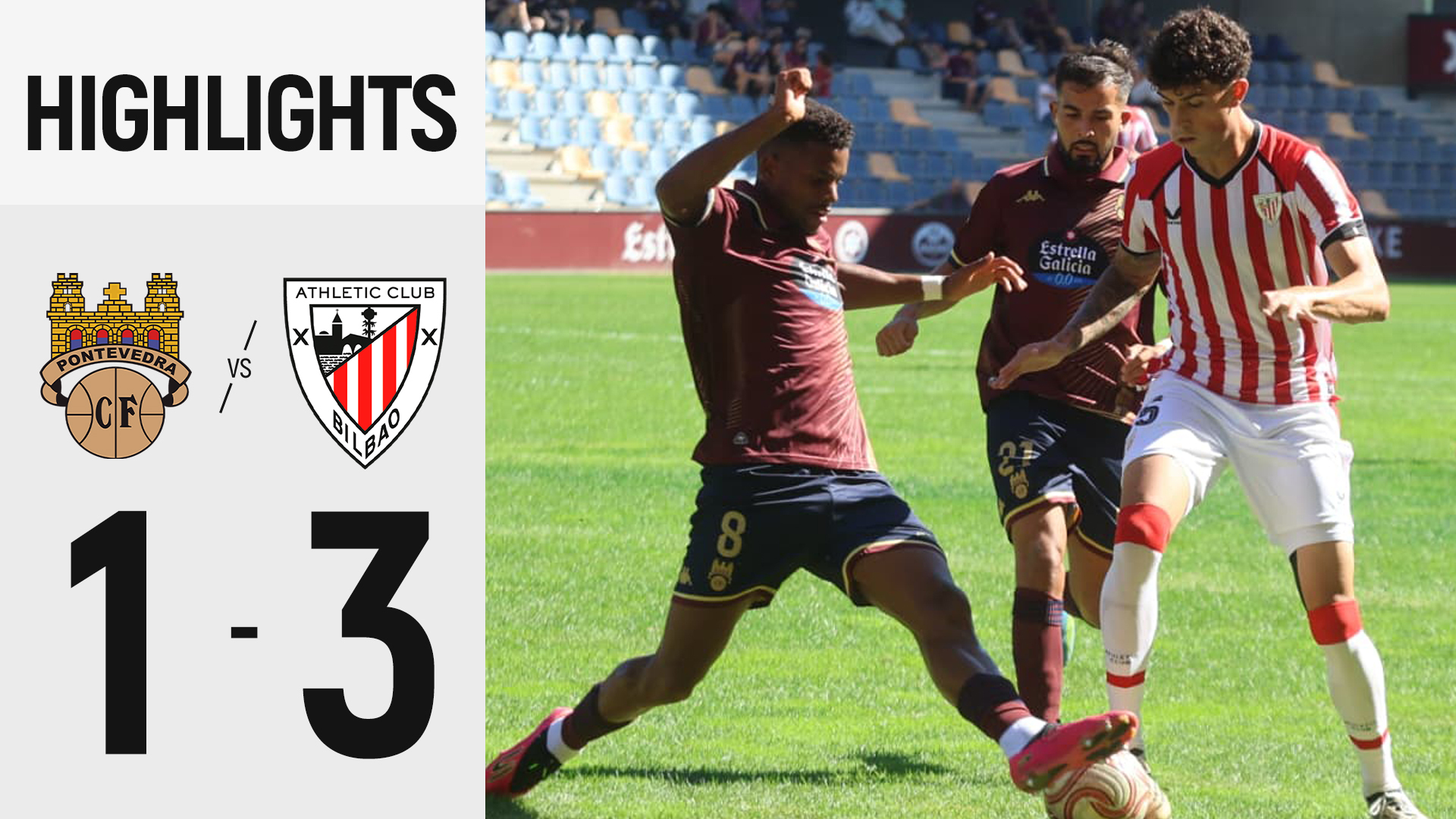 Highlights | Pontevedra CF 1-3 Bilbao Athletic | Primera Federación 2026/27 J3