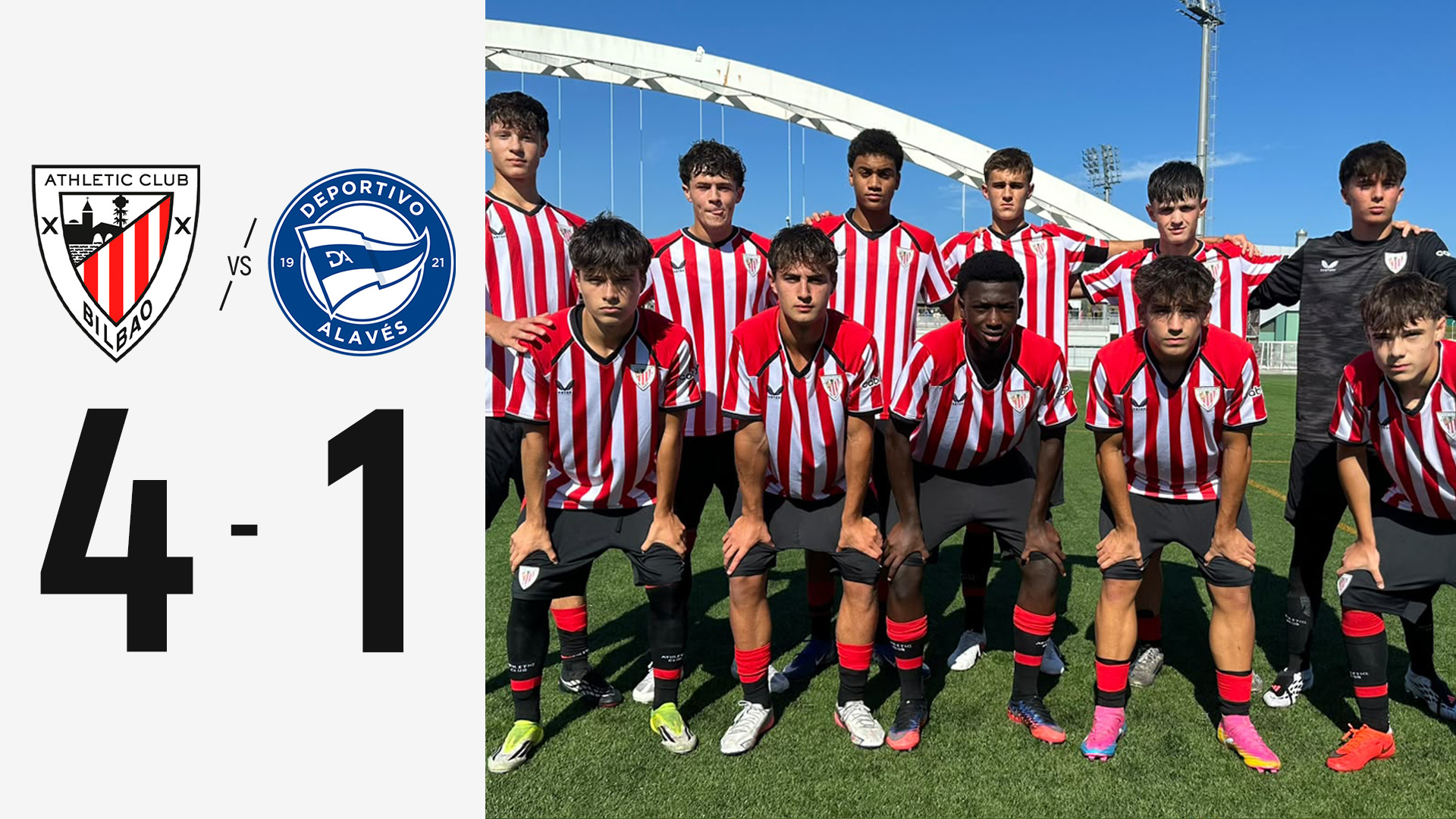 Partido completo. Athletic Club 4-1 Deportivo Alavés I Cadete Liga Vasca 2026/27 J3 