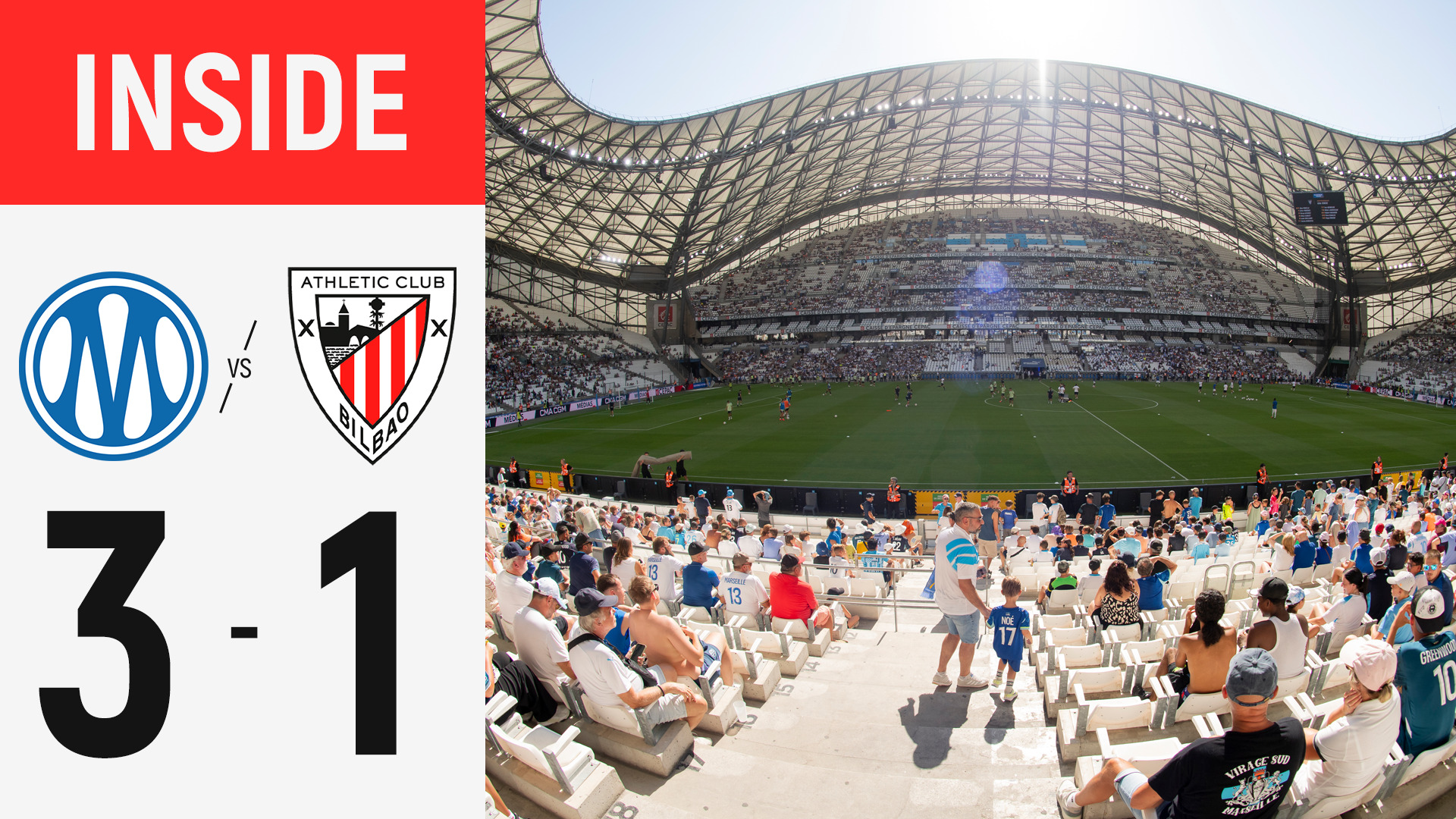 Imagen de portada del video INSIDE I Olympique Marseille 3-1 Athletic Club I  Pre-season 2026/27