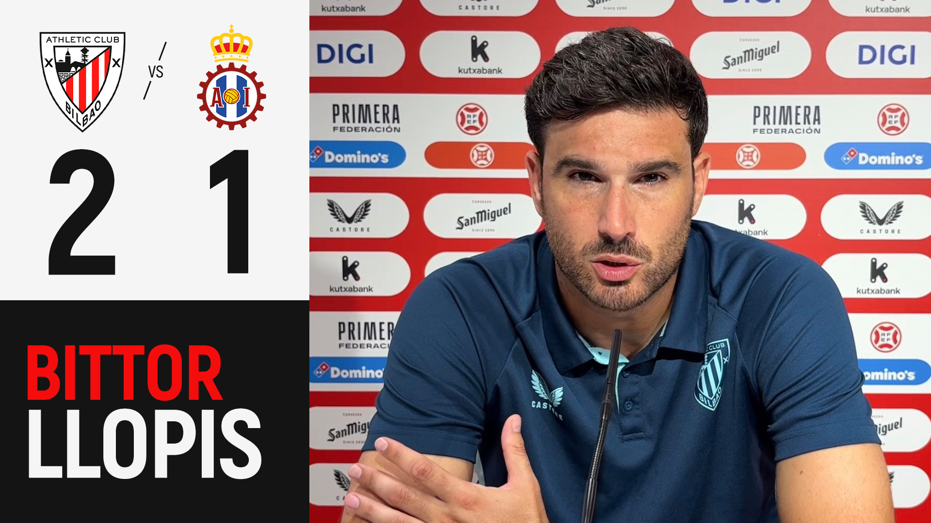 Bittor Llopis | Bilbao Athletic 2-1 Real Aviles | Primera Federacion 2026/27 2. J