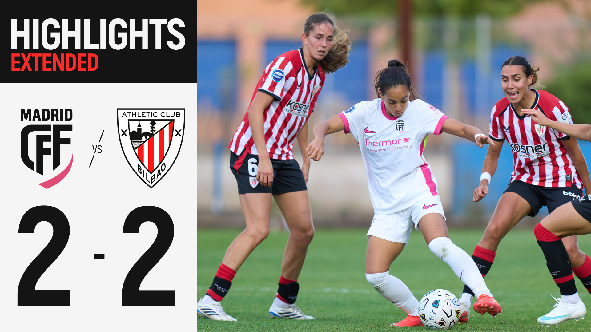 Imagen de portada del video Resumen extendido. Madrid CFF 2-2 Athletic Club | J6 Liga F 26/27