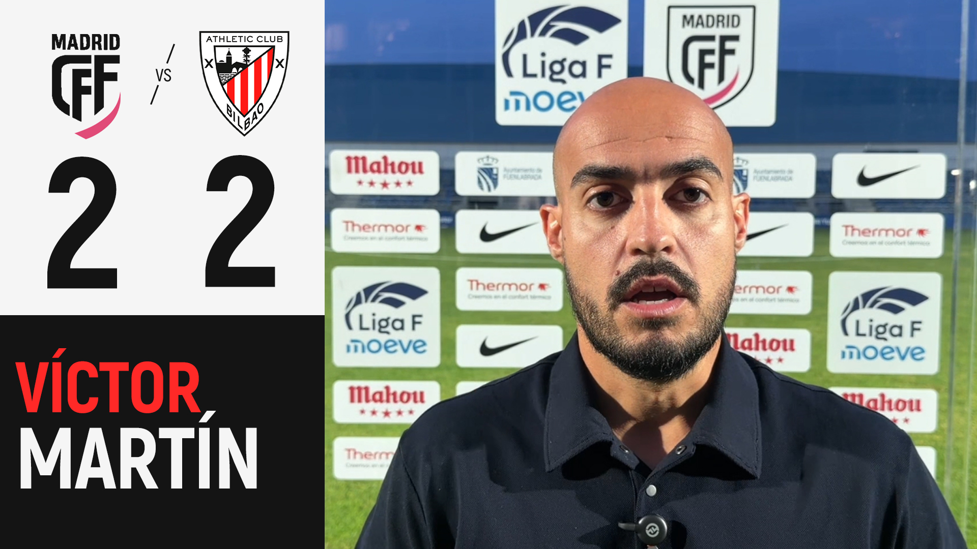 Imagen de portada del video Víctor Martín | Madrid CFF 2-2 Athletic Club | Liga F 2026/27 J6