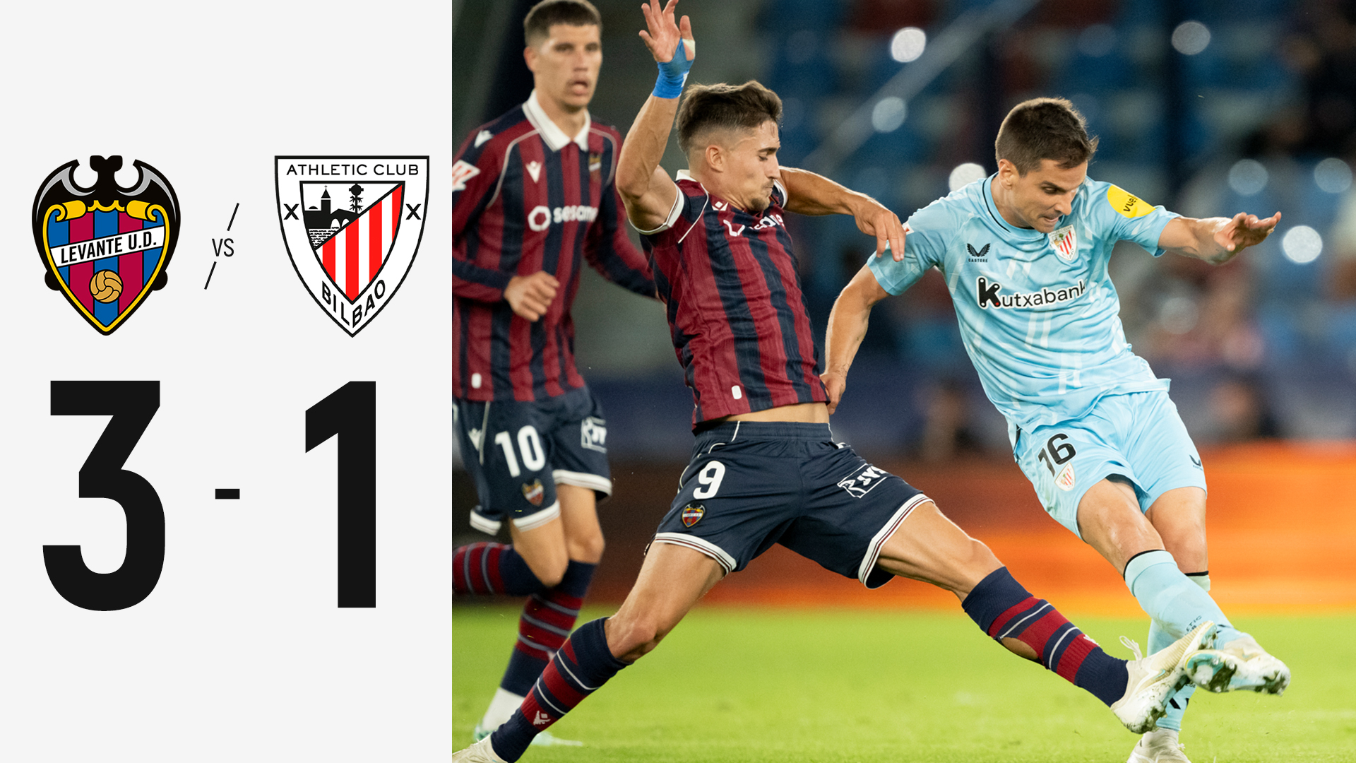 Partido completo. Levante UD 3-1 Athletic Club | J6 LaLiga 26/27