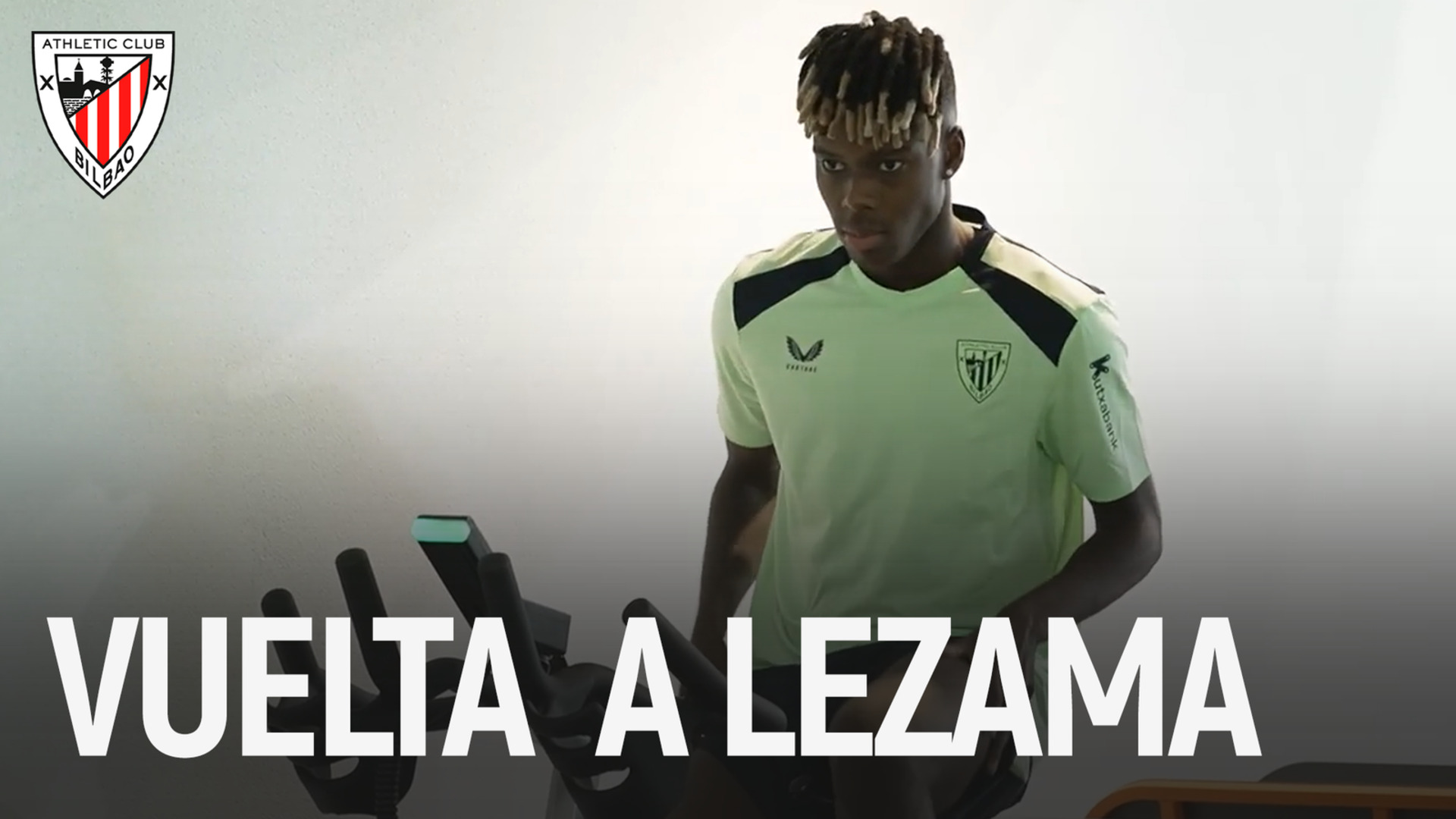 Imagen de portada del video Unai Simón, Aymeric Laporte and Nico Williams return to work at Lezama