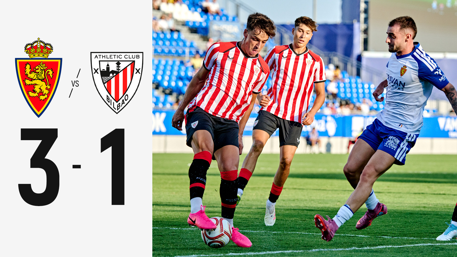 Imagen de portada del video Real Zaragoza - Bilbao Athletic I 2026/27 Denboraldiaurrea