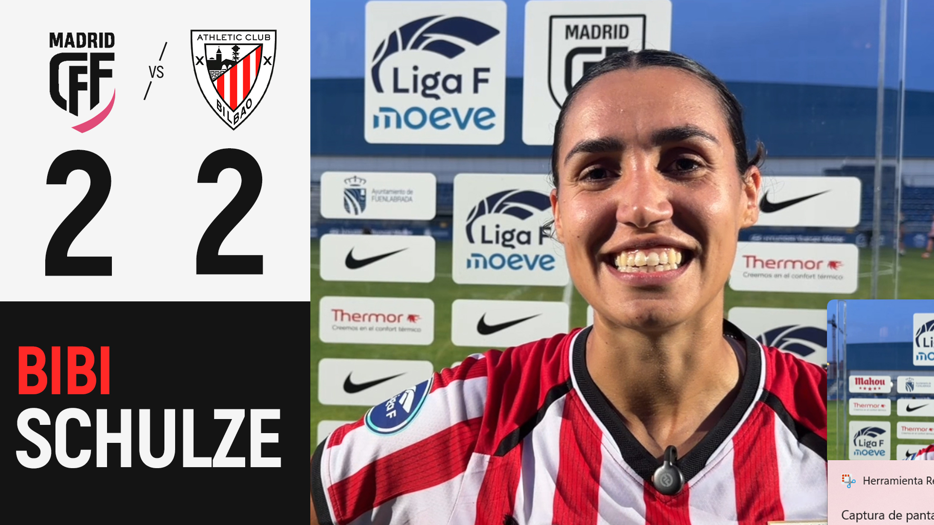 Imagen de portada del video Bibiane Schulze | Madrid CFF 2-2 Athletic Club | Liga F 2026/27 J6