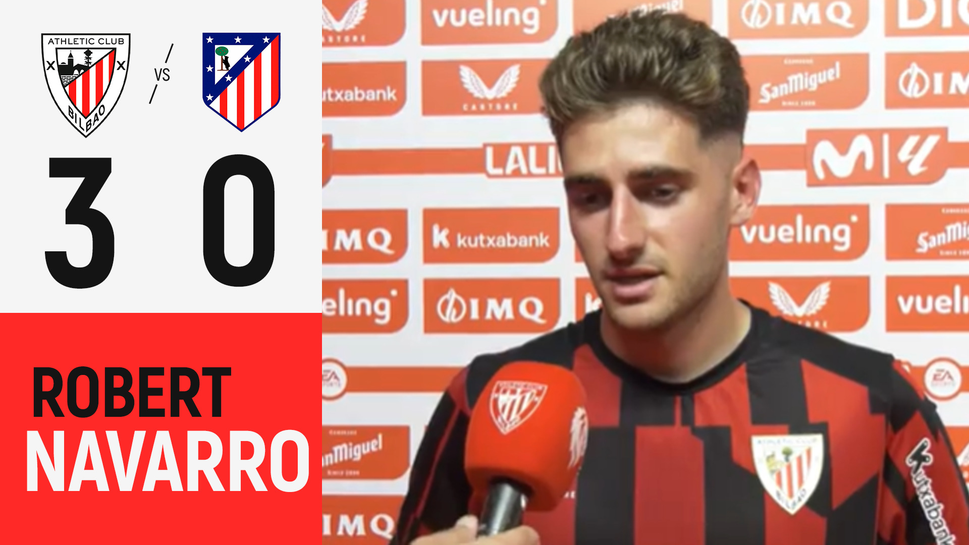 Imagen de portada del video Robert Navarro | Athletic Club 3-0 Atlético de Madrid | LaLiga 2026/27 J4