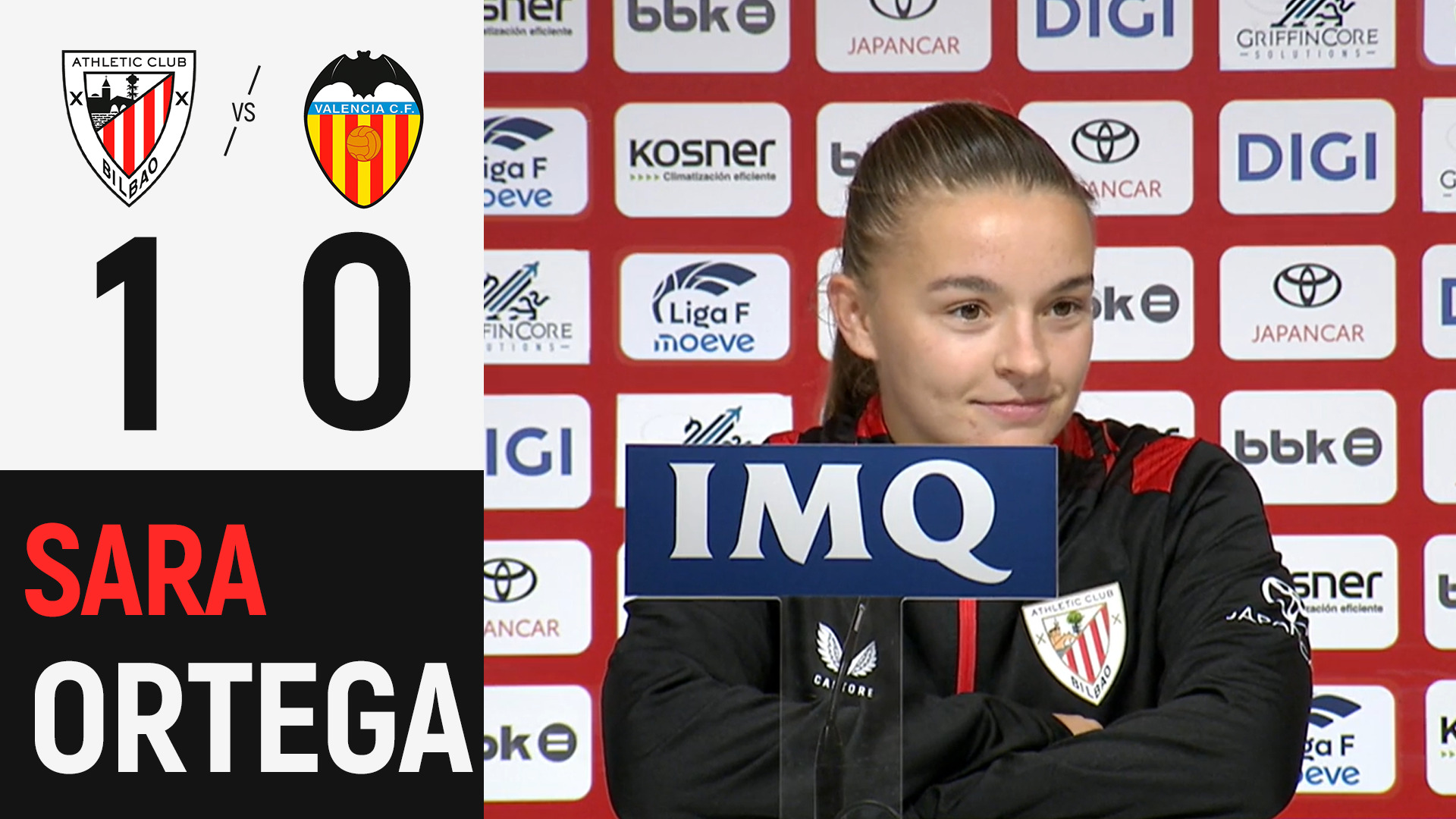 Sara Ortega | Athletic Club 1-0 Valencia CF | Liga F 2026/27 J7