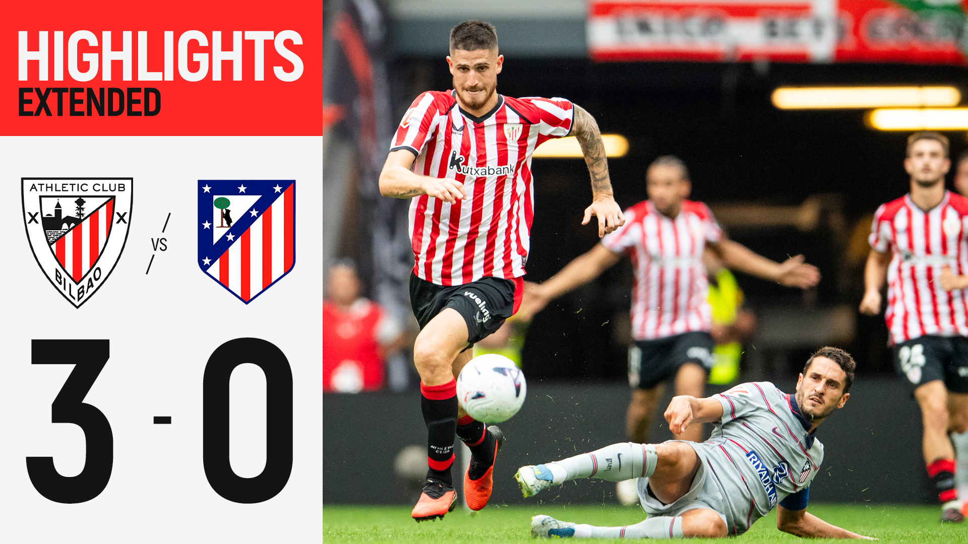 Imagen de portada del video Highlights extended. Athletic Club 3-0 Atlético de Madrid | MD4 LaLiga 26/27